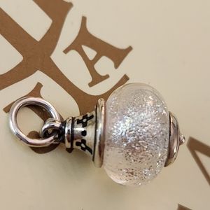 James Avery Cross sparkly glass Faith finial - retired